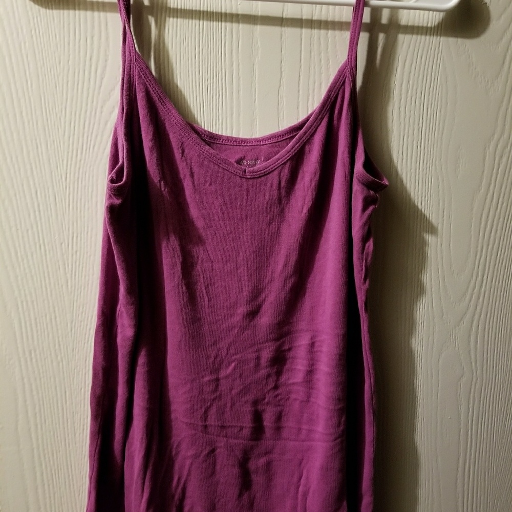 Mauve colored tank top